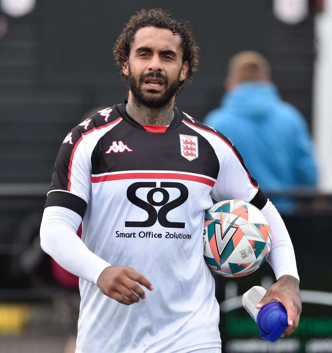 Faversham Town hat-trick hero Stefan Payne. Picture: Ian Scammell