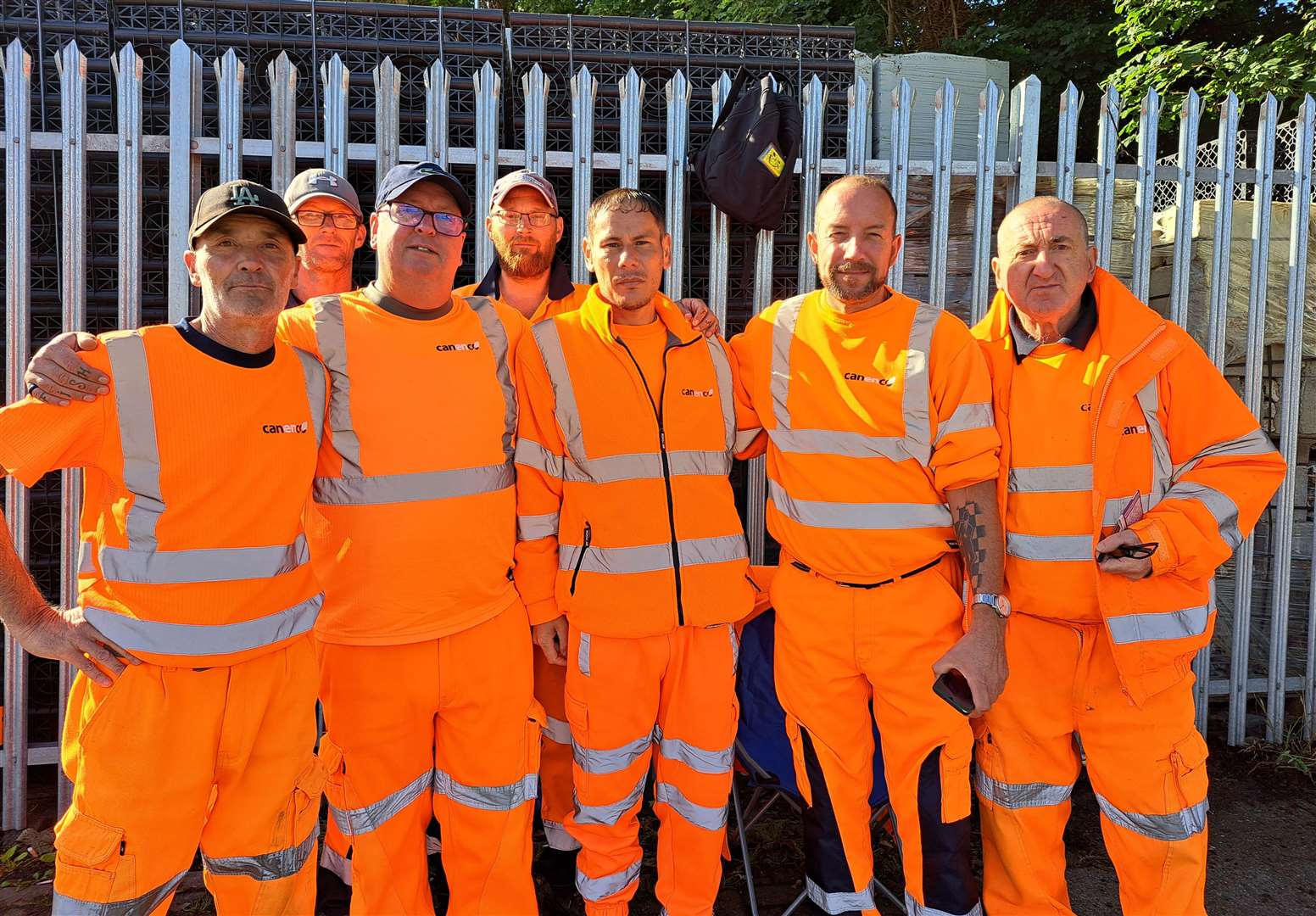 Canenco workers on the picket line in Wincheap, Canterbury