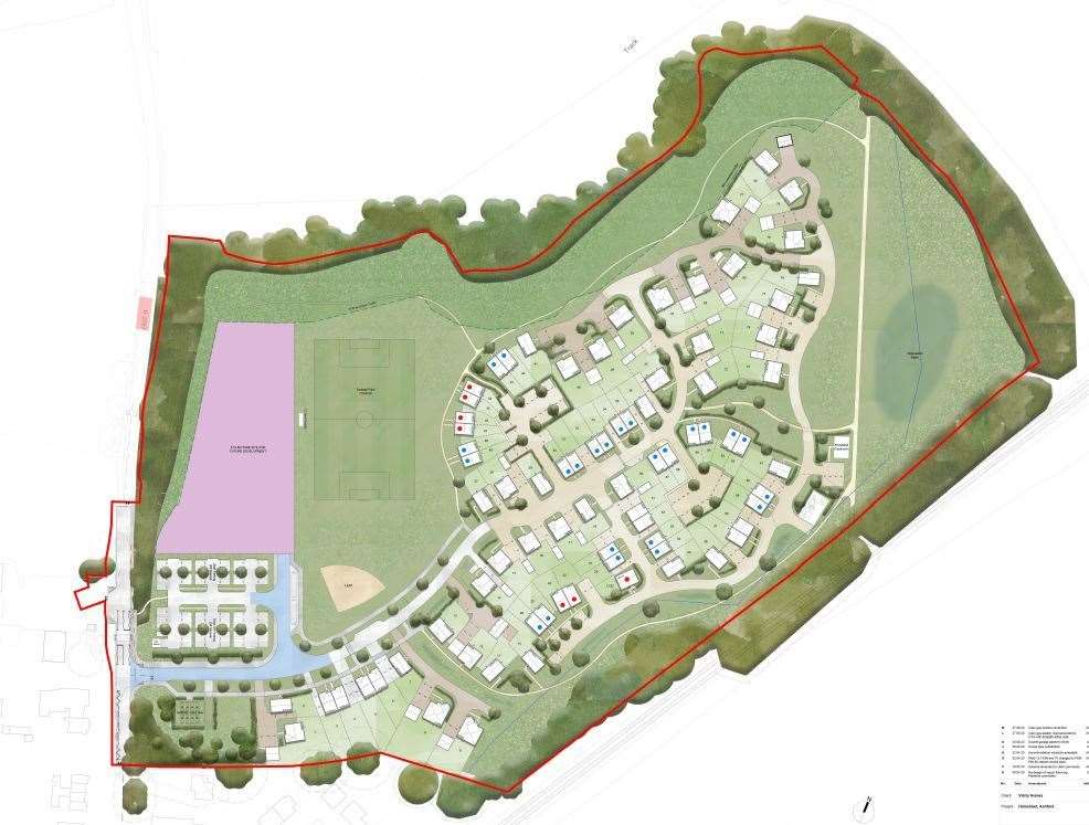 A plan of how the new Hamstreet estate would look under proposals. Photo: Vistry Group