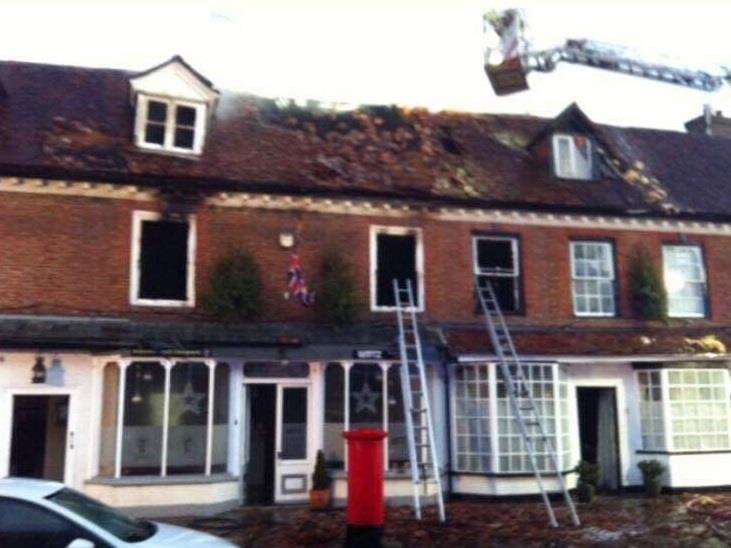 A family escaped from this inferno Picture: Kent Fire and Rescue