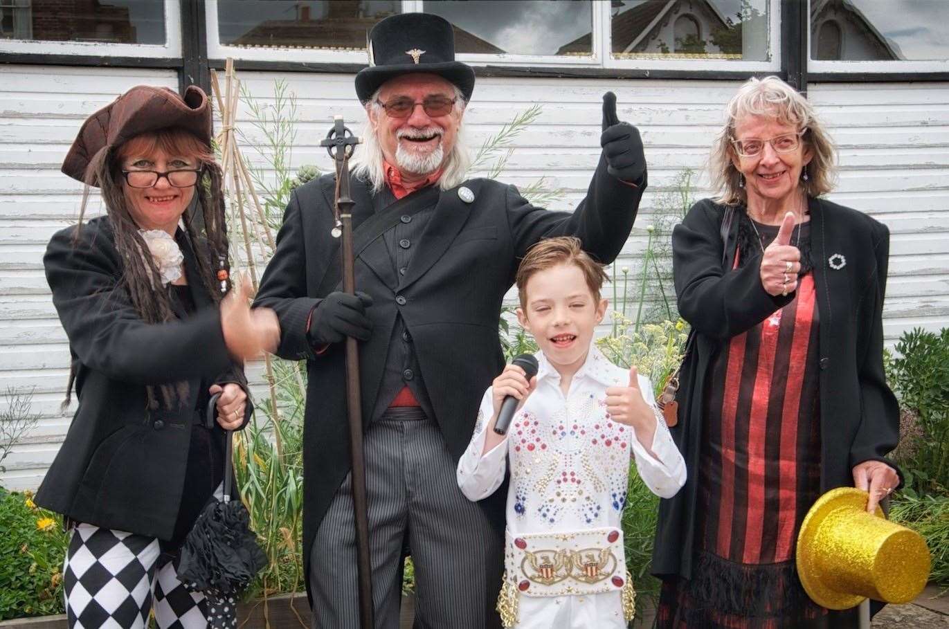 (Left to right) Committee chair Belinda Murray, Chris Stone, carnival king Maurice Longman and secretary Jane Bowell