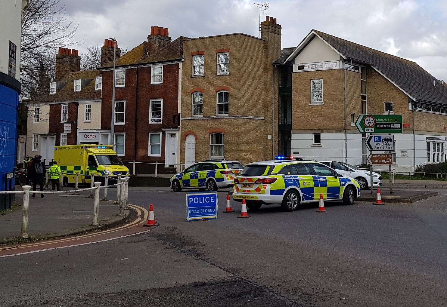 A28 Wincheap crash off Canterbury ring road causing traffic delays