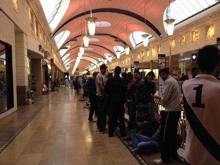 Fans queue for the new iPhone 5 at the Apple store in Bluewater.