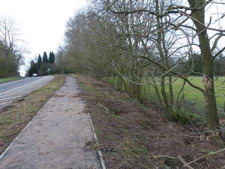 Scene of a double fatal crash on the A20 at Charing.