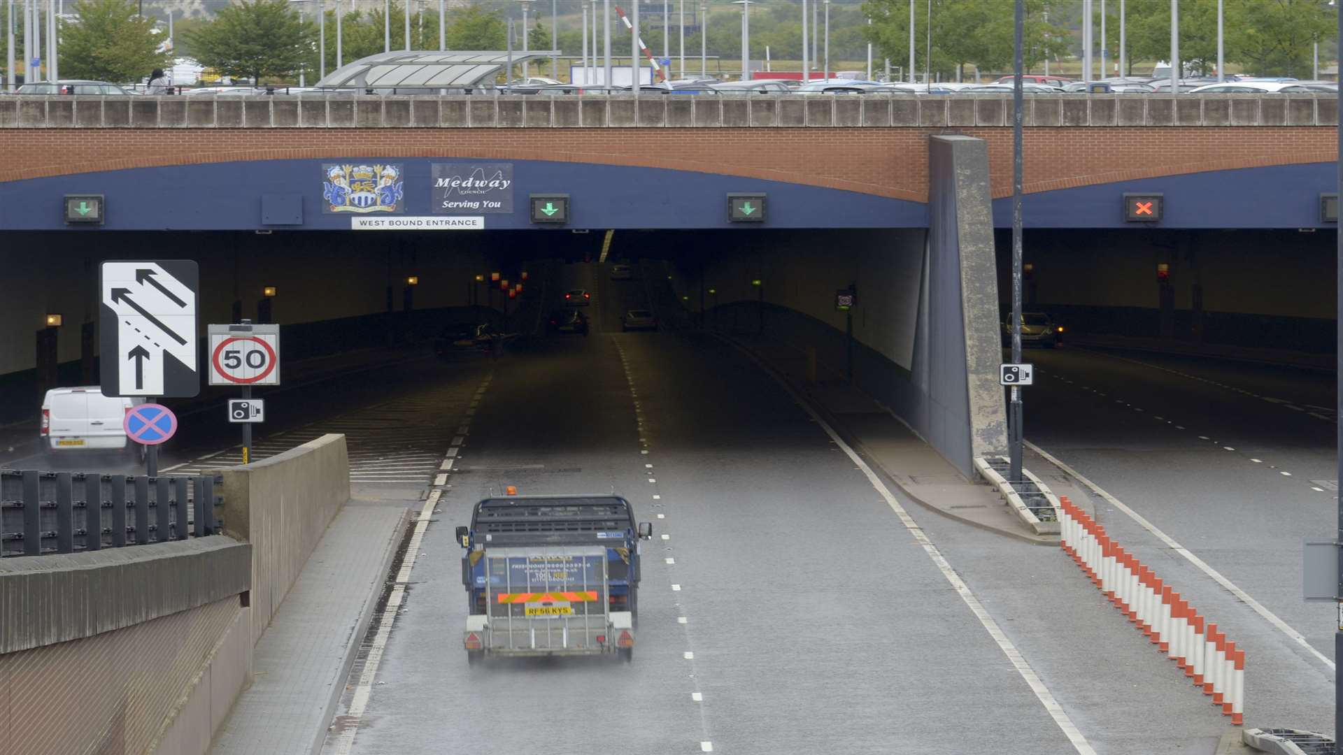 Views of the Chatham side of the Medway tunnel, Chatham