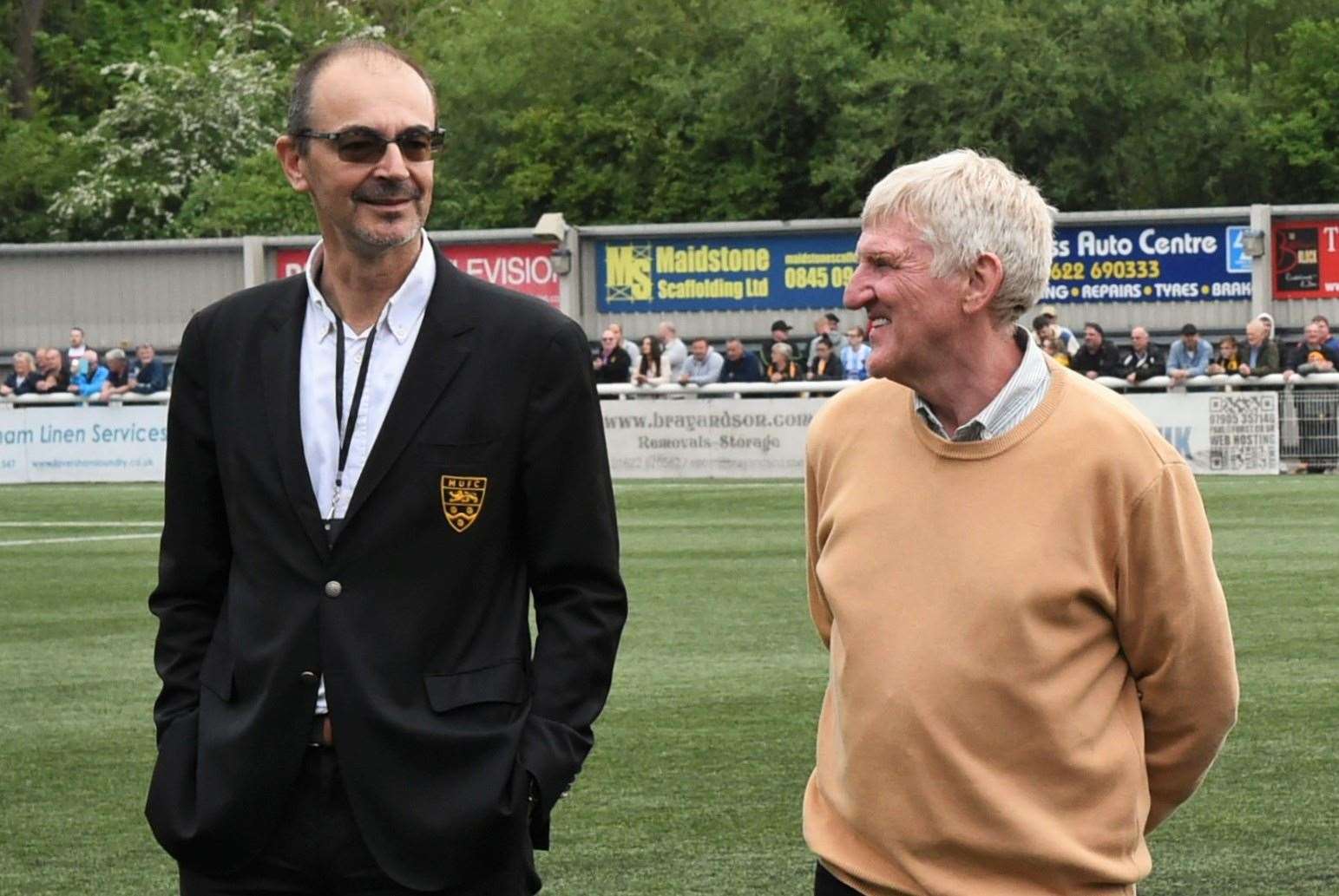 Maidstone United co-owners Oliver Ash and Terry Casey are looking for fresh investment Picture: Steve Terrell