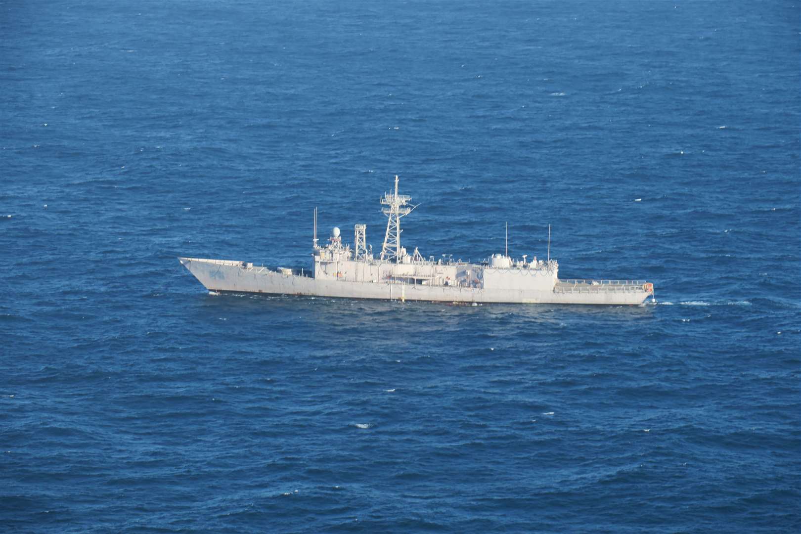 The ex-USS Boone, which was used as the target for HMS Westminster (MoD/Crown Copyright/PA)