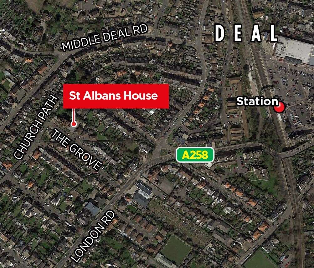 St Albans House is not far from Deal station