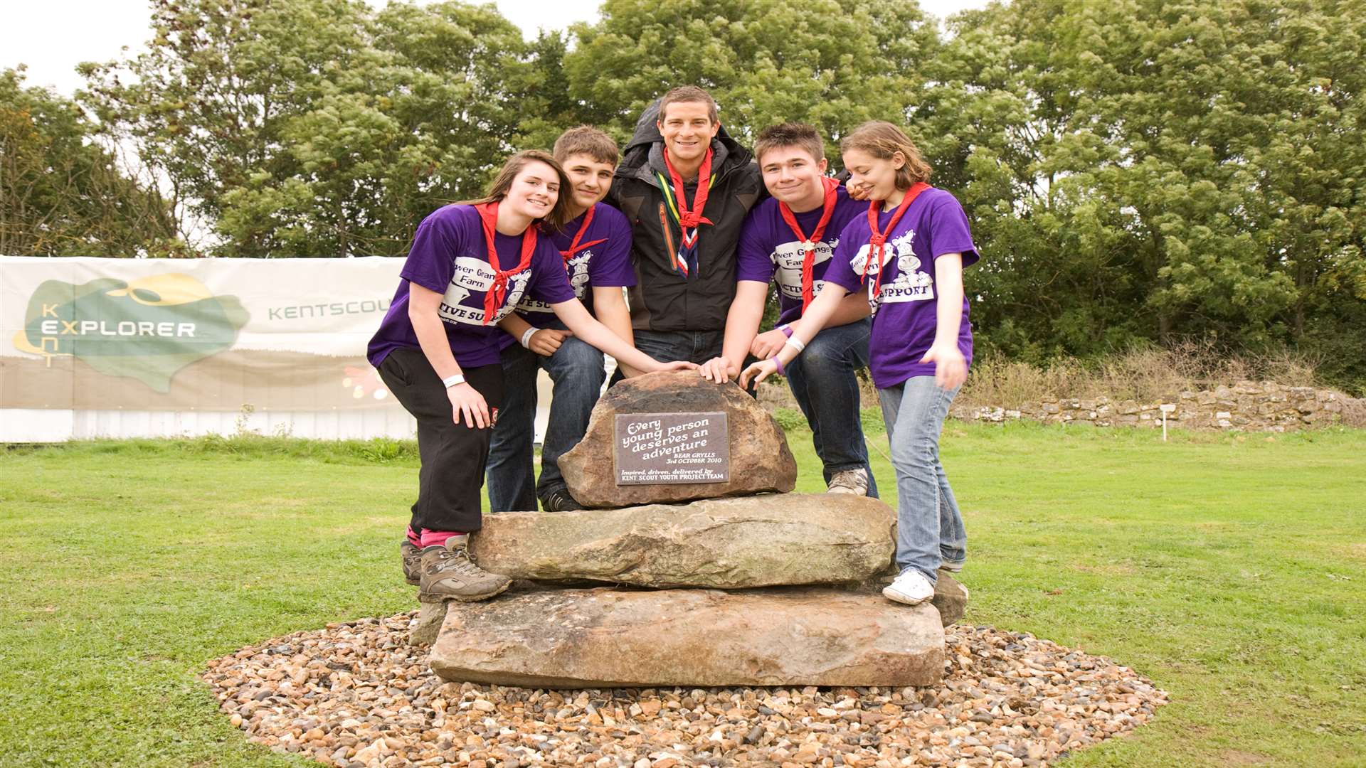 Chief Scout Bear Grylls at a Scouting event