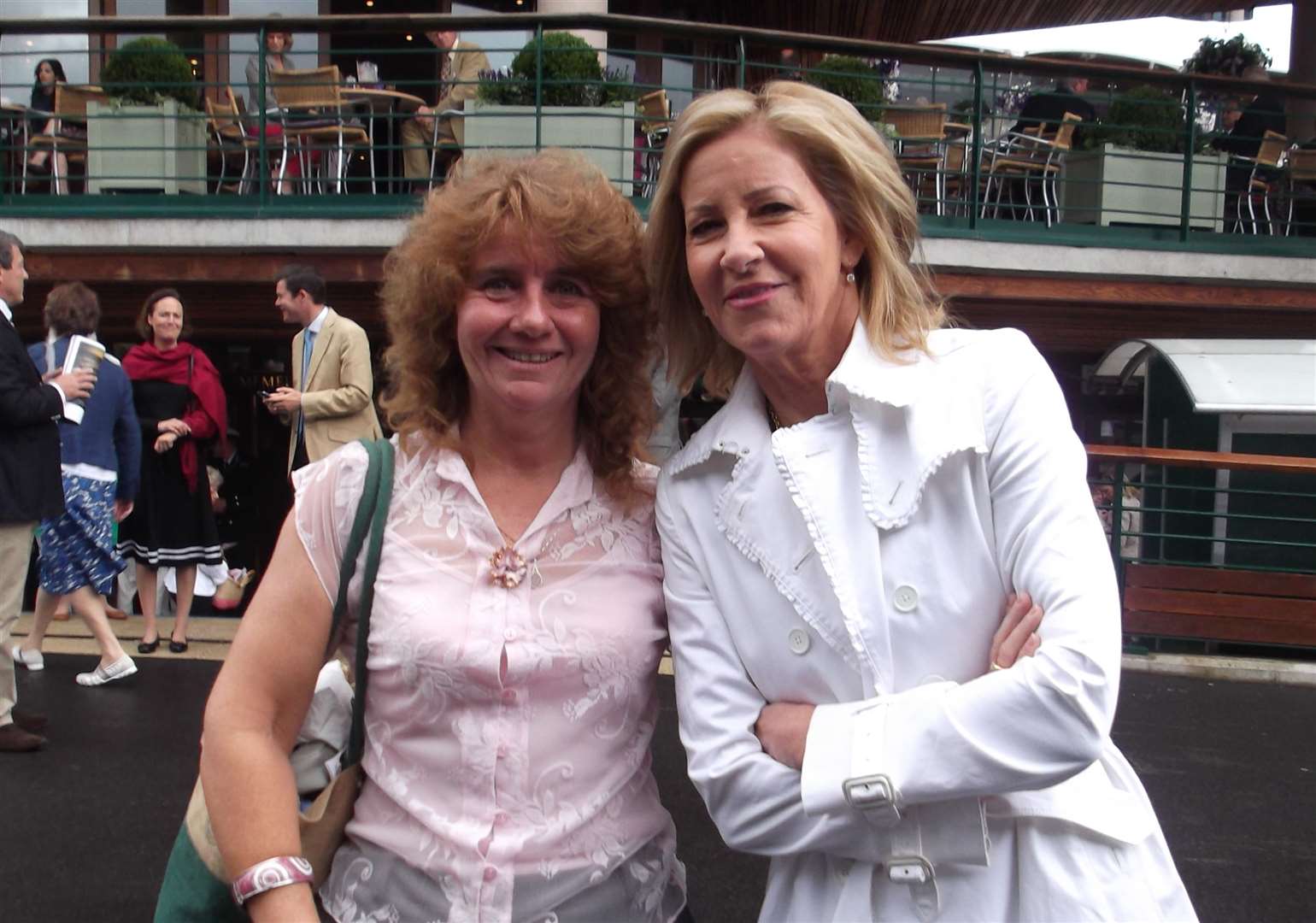Former Wimbledon champion Chris Evert was someone Vanessa Webb admired as she grew up. Pictured with her in 2014.