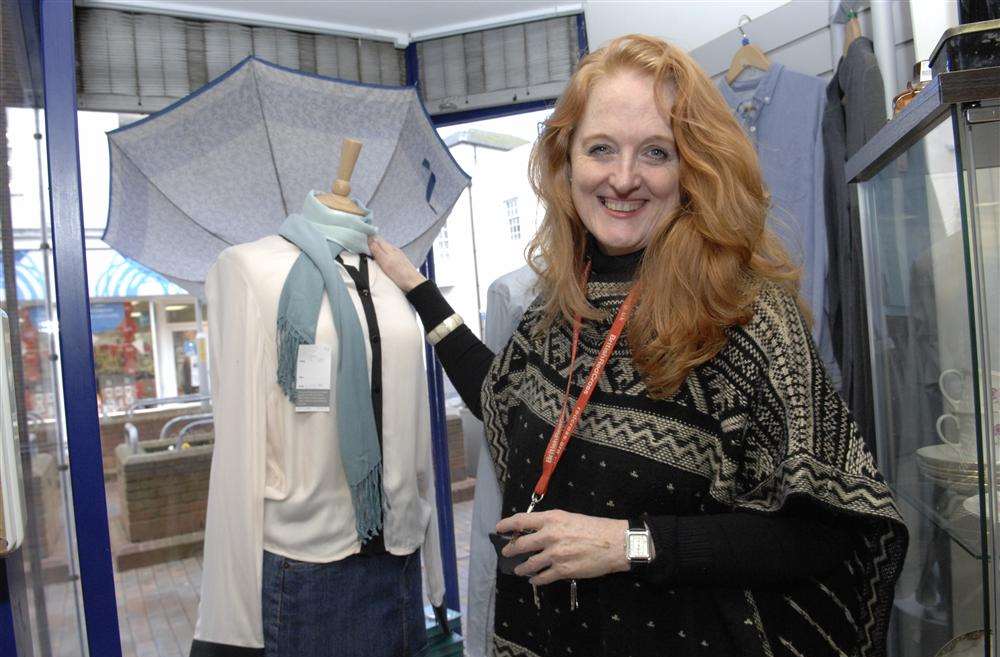 Joan Bull, manager of the Red Cross shop is upset after an attempted break-in