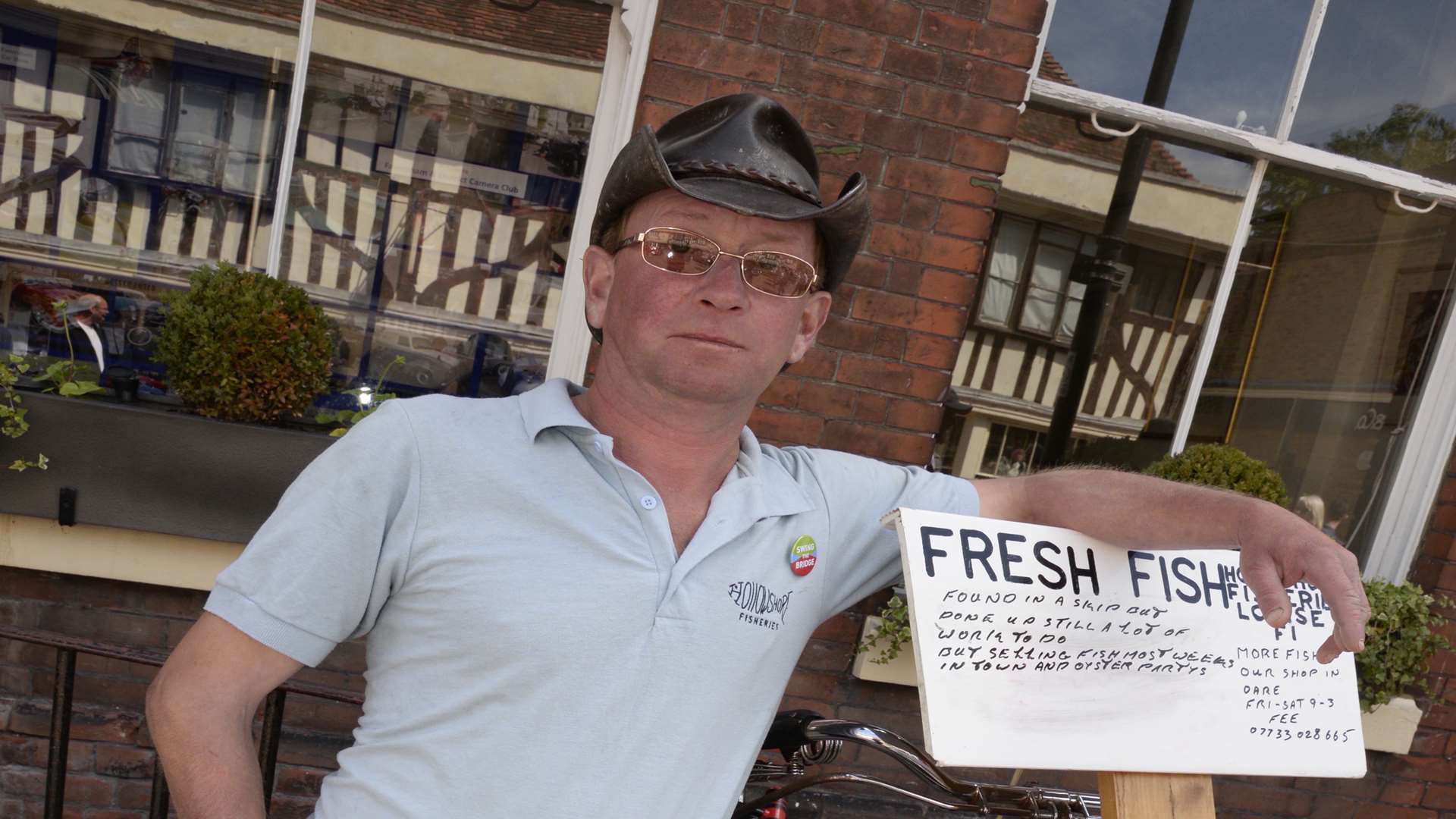 Mark with his 1920 vintage Pashley trade bike which has been stolen.