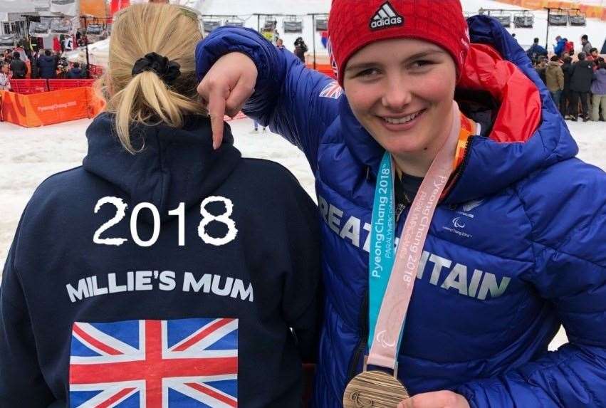 Canterbury para-skiing star Millie with mum Suzanne Knight (35969995)