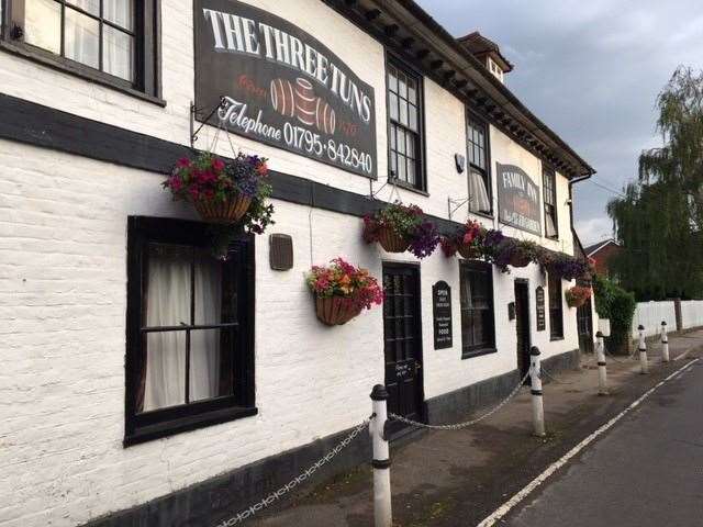 Right on the roadside in Lower Halstow, The Three Tuns was serving ale to local folk long before cars were using The Street (60692917)