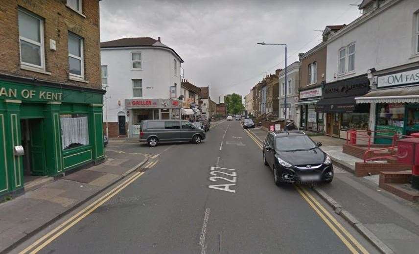 Wrotham Road, Gravesend, at the junction with Arthur Street. Picture: Google (37634550)