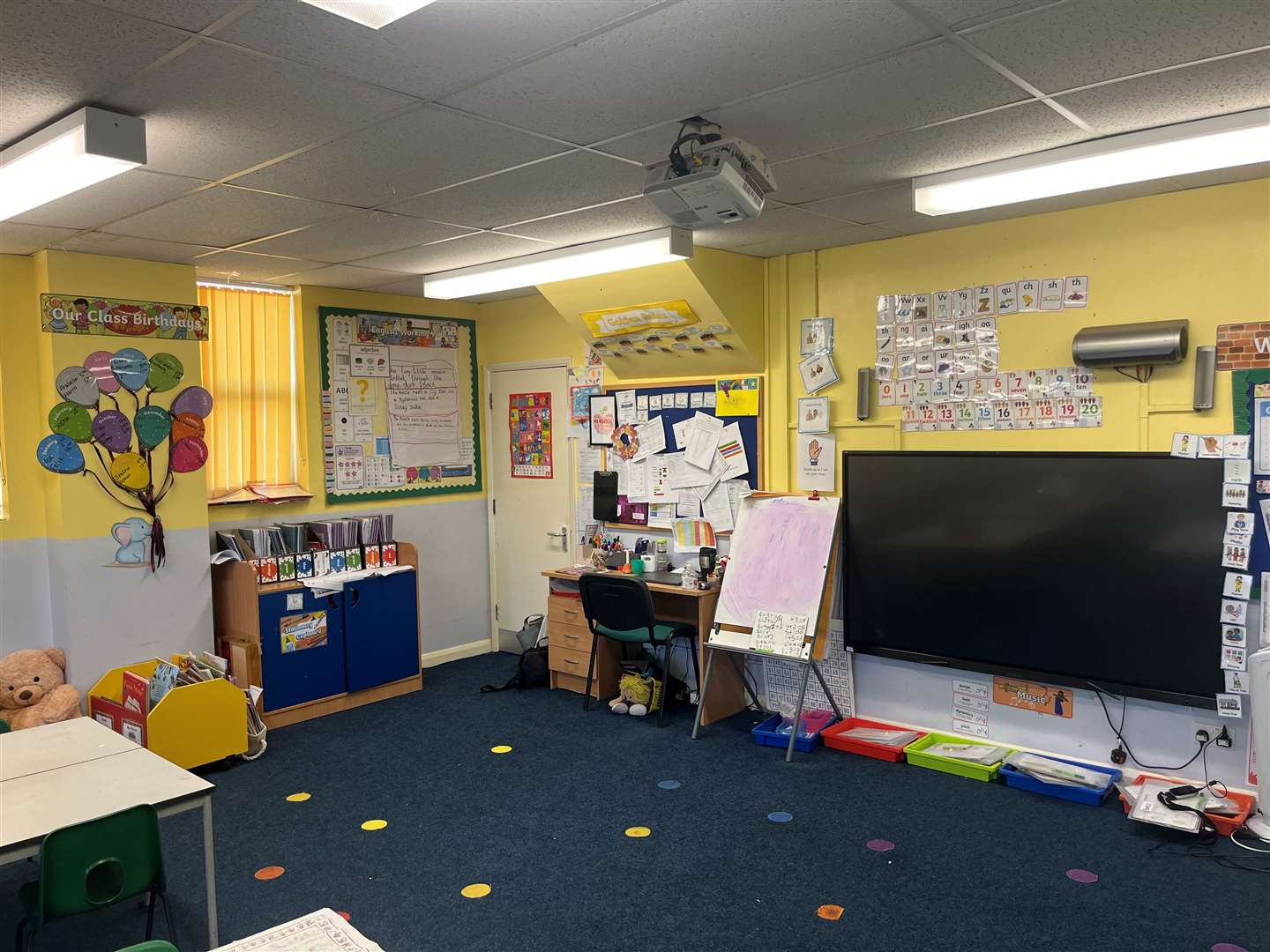 Reo teaches the Year 1 Elephant Class at St Peter's Infant School in Rochester