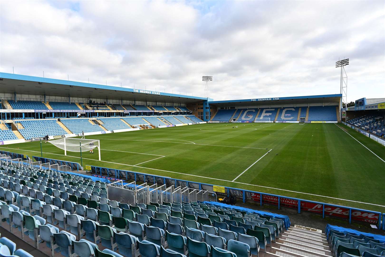The player ran into the home stands at Priestfield Stadium Picture: Keith Gillard