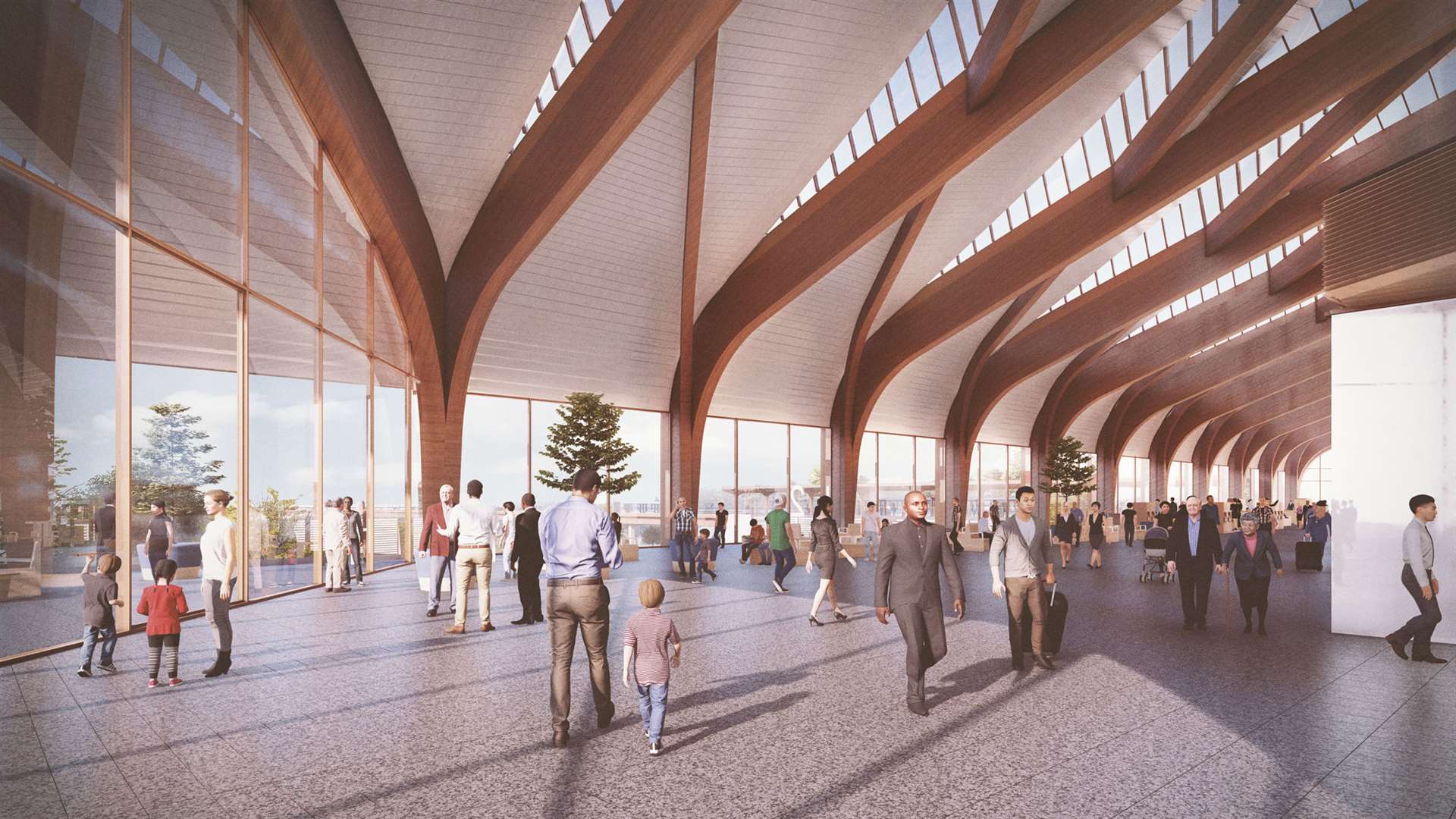 HS2 Ltd says Interchange station will maximise daylight and natural ventilation (Grimshaw Architects/PA)