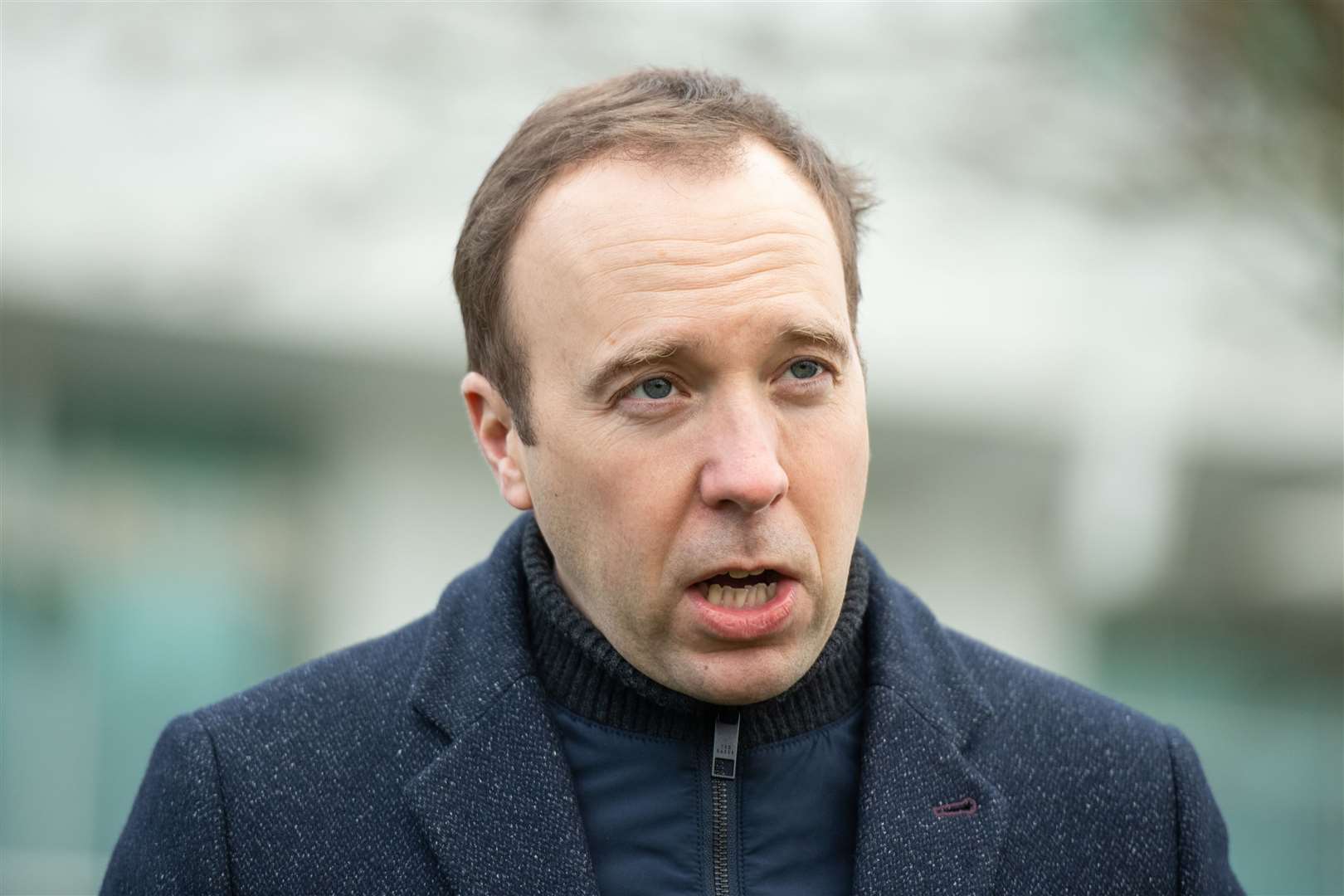 Health Secretary Matt Hancock paid tribute to ‘the remarkable scientists, dedicated care home staff and volunteers and our incredible NHS all working together’ to deliver the vaccine (Dominic Lipinski/PA)