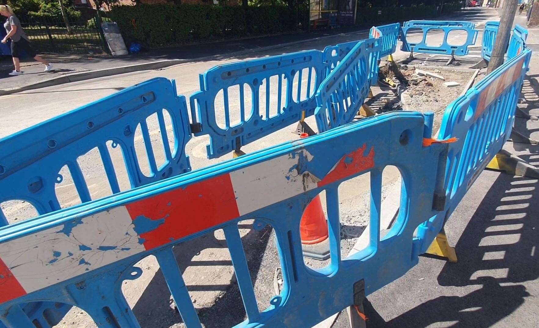 Roadworks along Luton Road