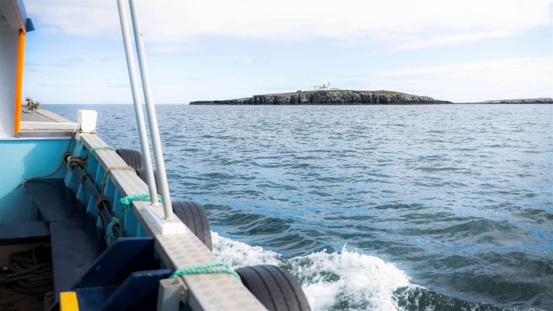 A boat heading out to the Farne Islands, an important breeding ground for thousands of seabirds including puffins, cared for by the National Trust (Rachel Bigsby/National Trust Images/PA)