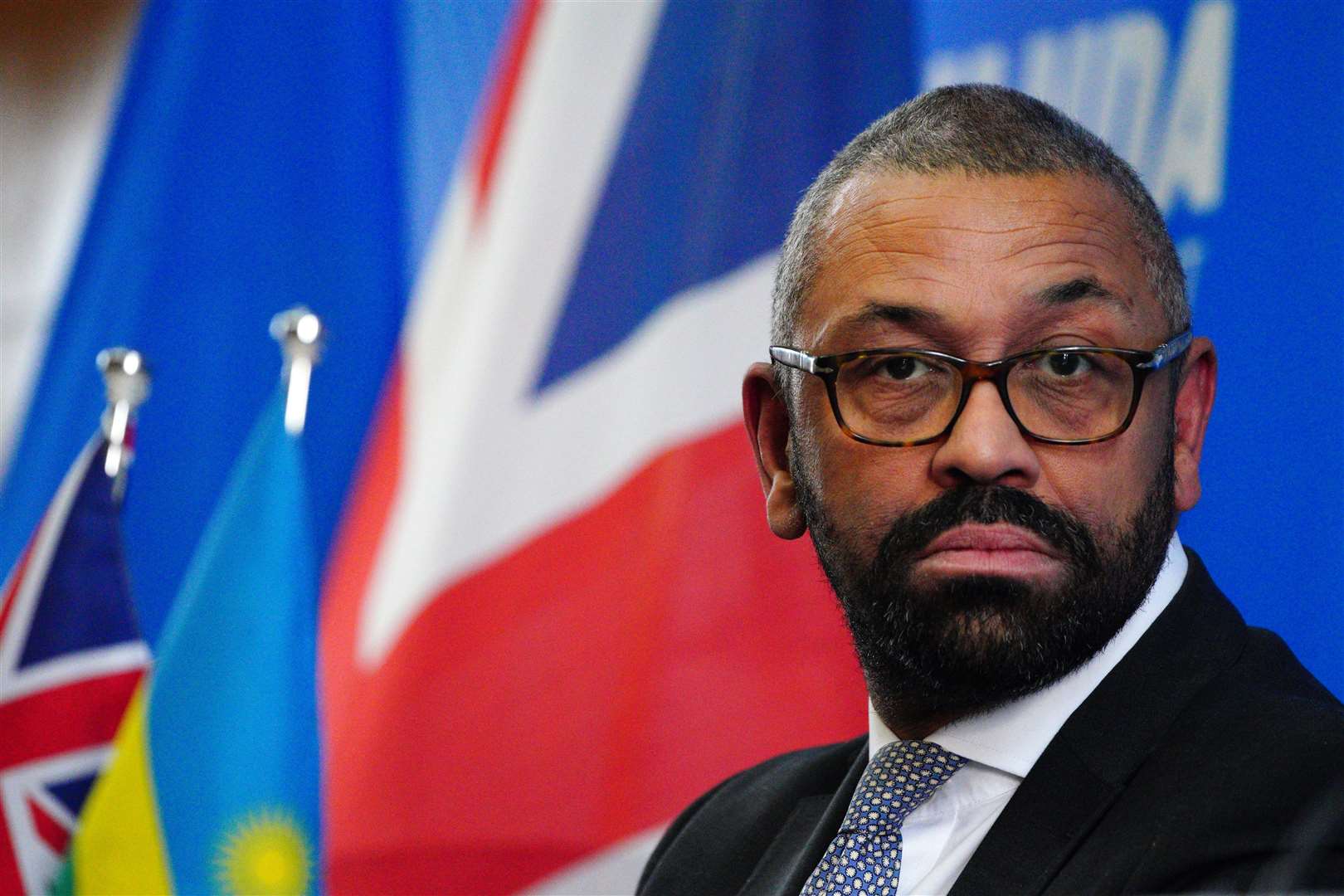 Home Secretary James Cleverly addressed Tory MPs on Monday afternoon (Ben Birchall/PA)