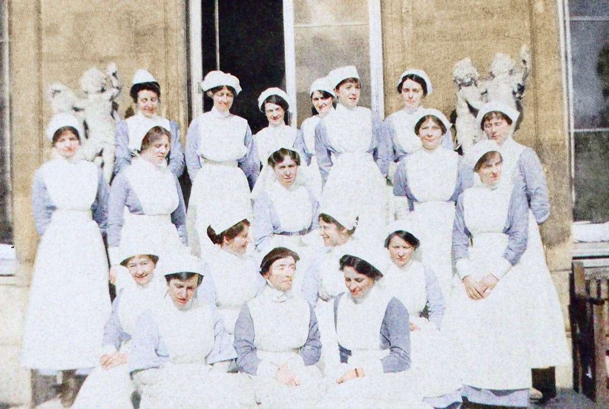 A picture of the nurses at Wrest Park (English Heritage/PA)