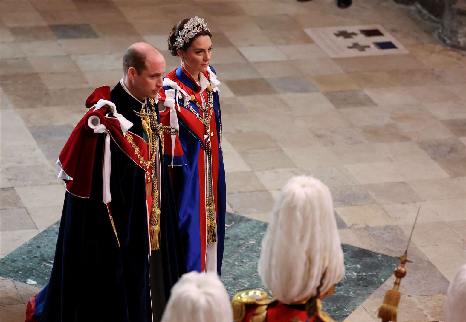 The Prince and Princess of Wales entering Westminster Abbey (Phil Noble/PA)