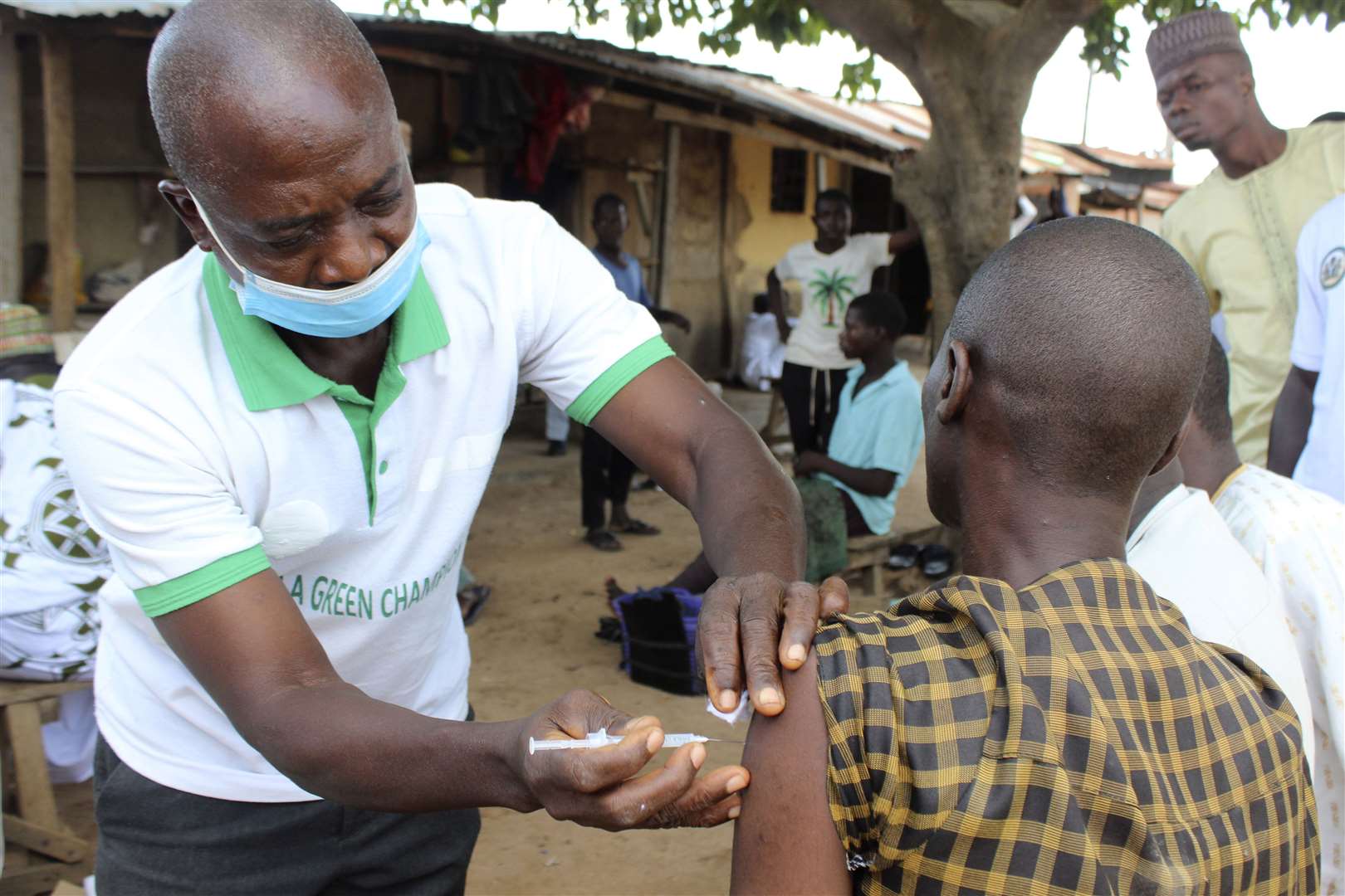 Gordon Brown said even the most vulnerable people are yet to be vaccinated in some developing nations (Gbemiga Olamikan/AP)