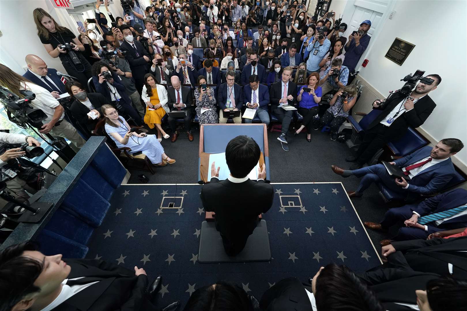 The band met Joe Biden to discuss Asian inclusion and representation (Evan Vucci/AP)