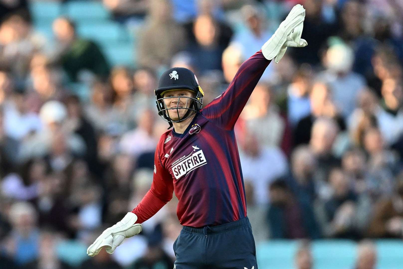 Wicketkeeper Sam Billings – will remain Kent Spitfires’ T20 Blast skipper. Picture: Keith Gillard