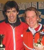 TRIUMPH: Steve and Kerry Clarke with their trophies. Picture: BRIAN CUMMING