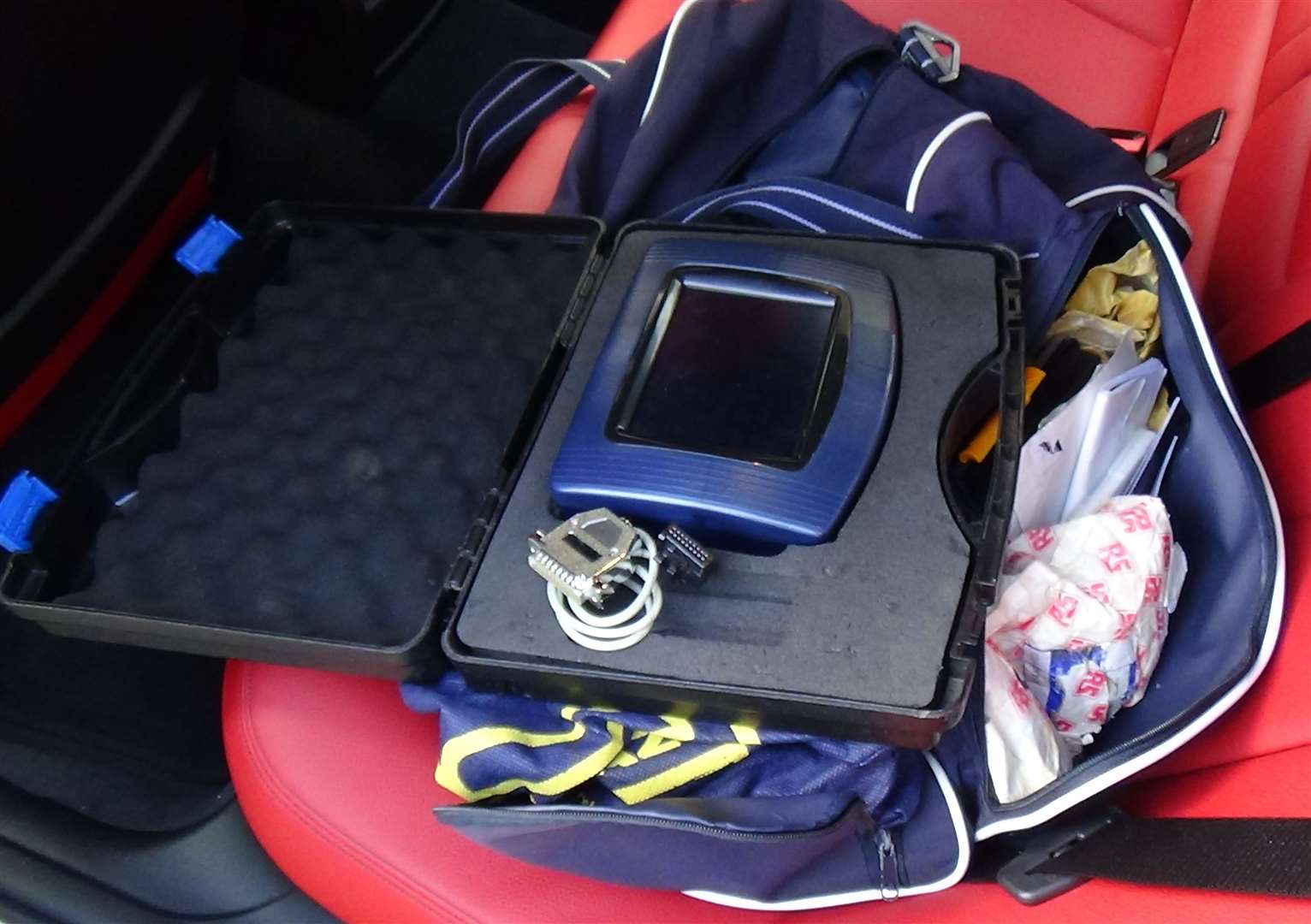 Part of the kit being used by the group that was seized by officers. Picture: KCC