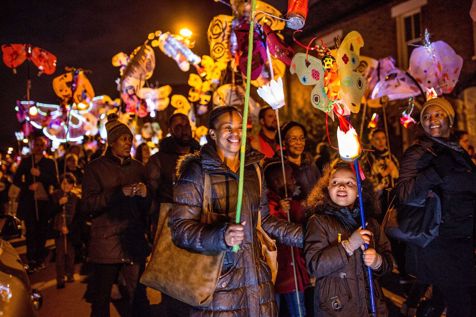 Lantern making at the Carnival of the Baubles in Ashford last year