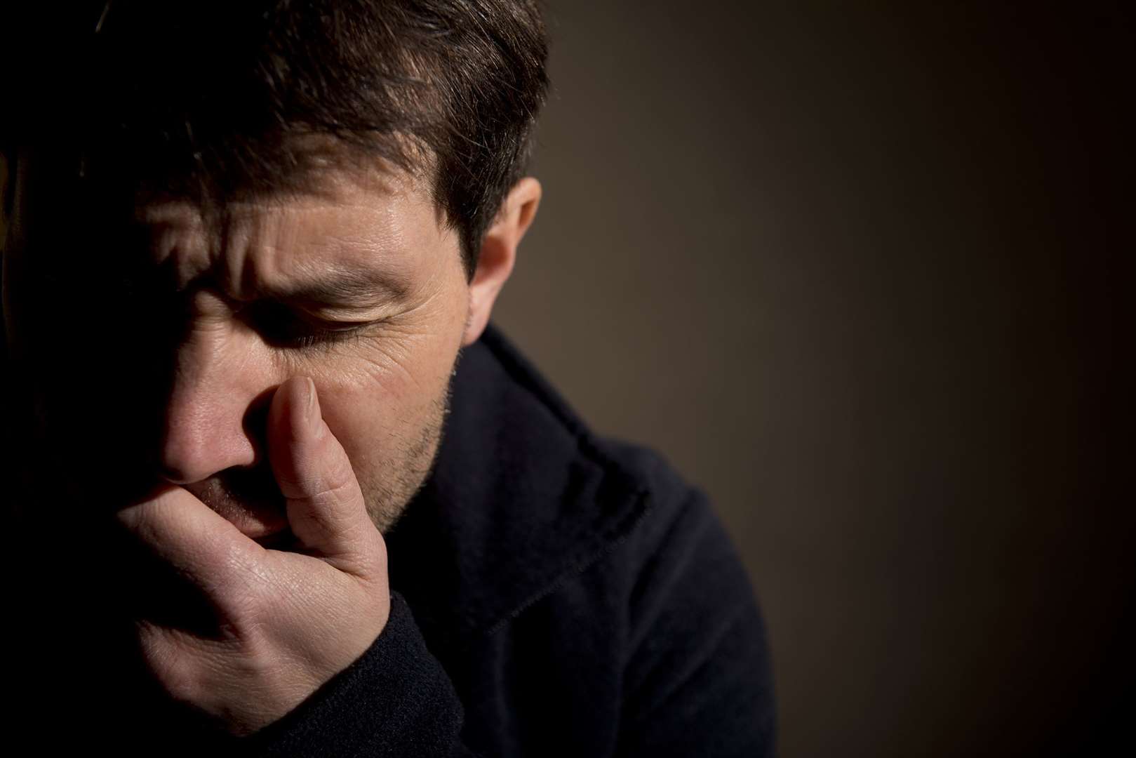 Volunteers learn how to support clients who can be tearful and distraught. Stock picture