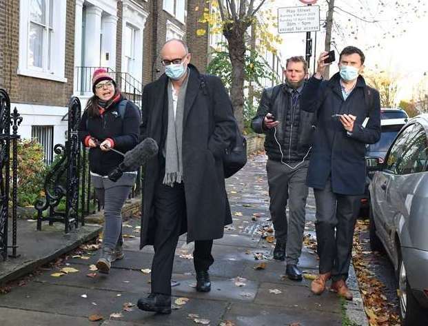 Prime Minister Boris Johnson’s top aide Dominic Cummings outside his home in north London Picture: Dominic Lipinski/PA