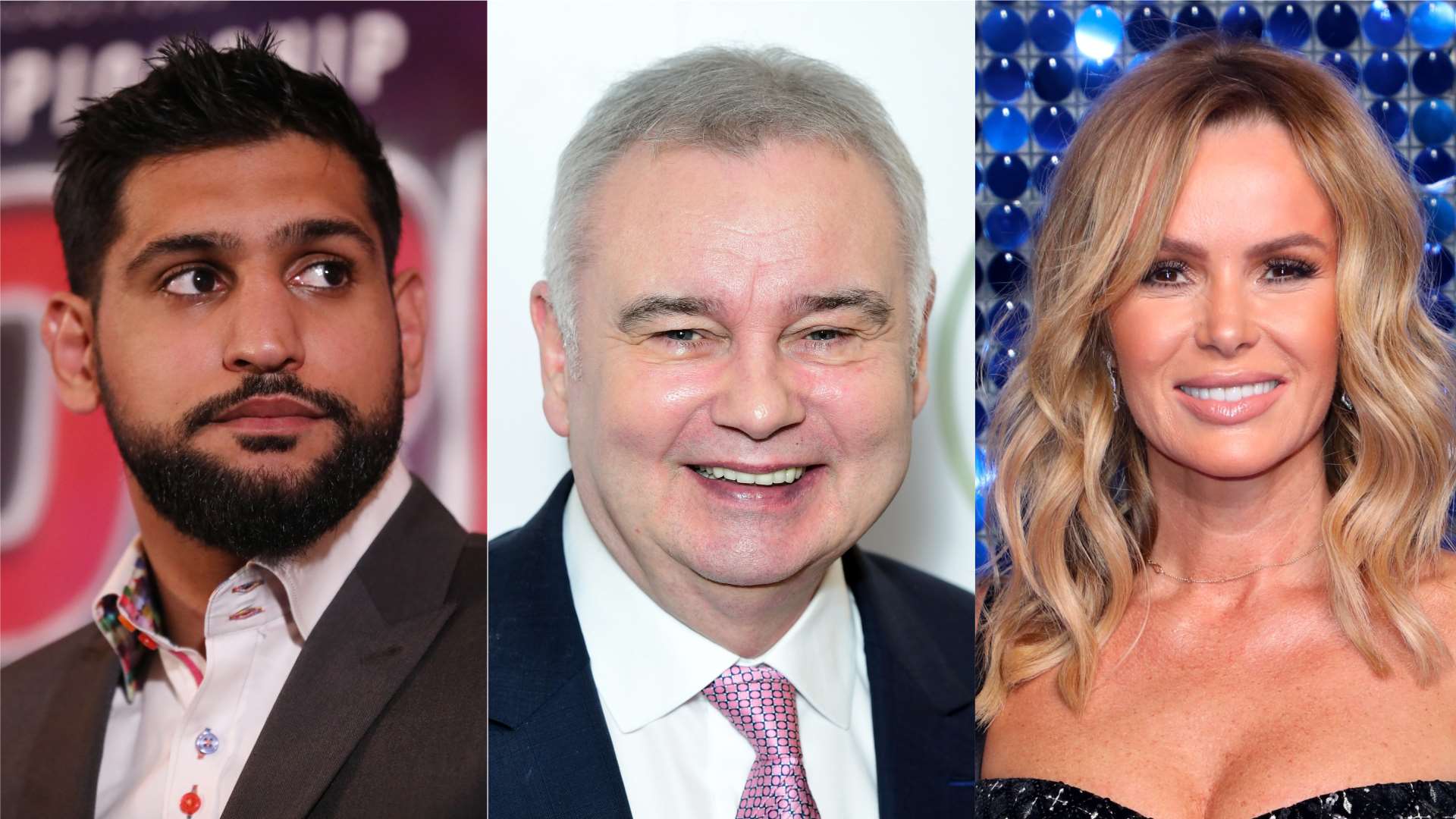 Amir Khan, Eamonn Holmes and Amanda Holden have been criticised for sharing disinformation online during the pandemic (PA)