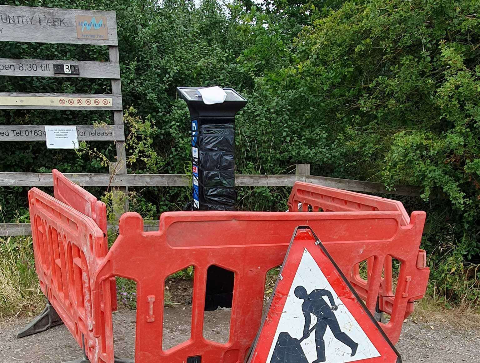 A parking meter has been installed at Riverside Country Park