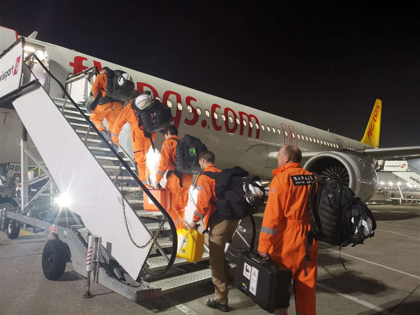 Search and Rescue volunteers have also headed to Turkey from the UK. Image: SARAID.