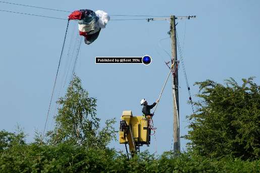 Safety work following the paraglider's misfortune