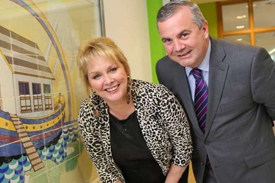 David Ward of Abigail's Footsteps stillbirth bereavement charity and former Bucks Fizz star Cheryl Baker