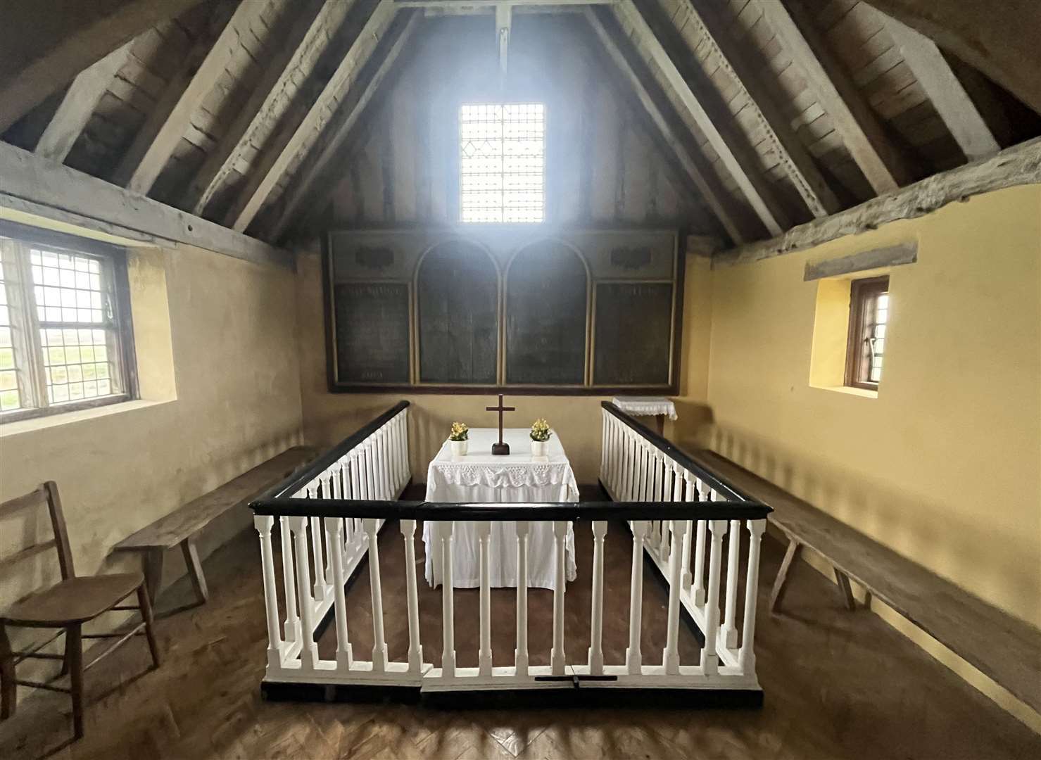 There is no electricity inside St Thomas Becket Church in Fairfield, Romney Marsh