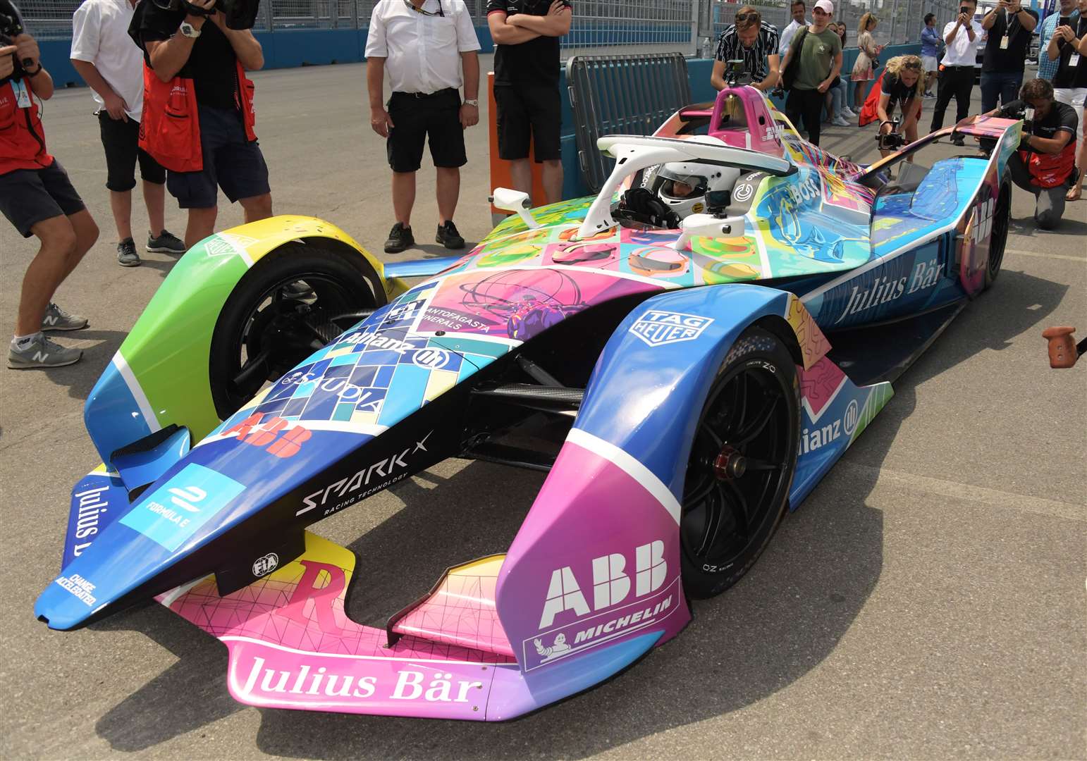 Smith, 24, recently visited the New York City E-Prix and drove the all-electric single-seater race car for a test drive (Dave Benett/PA)