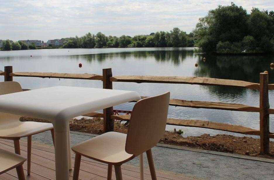 Views of the lake from the new café. Picture: TMBC