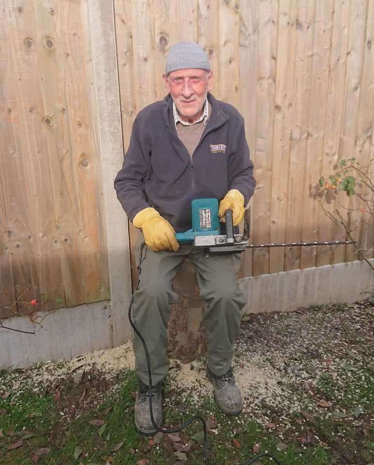 Norman Ward loved to help out family members round the house before cancer affected his mobility. Photo: Gareth Ward