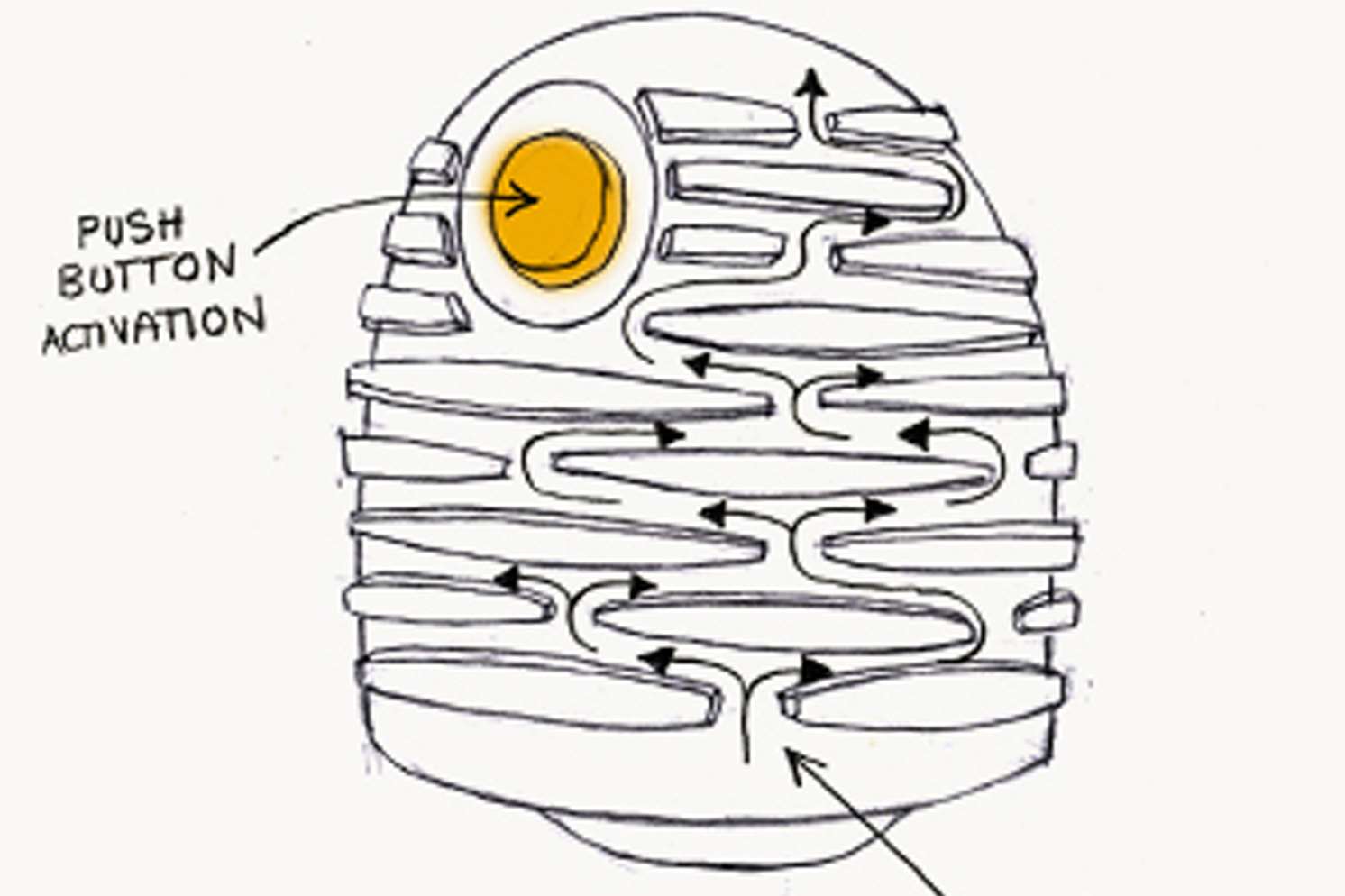 The yoomi bottle heats milk through feed warming channels around the teat