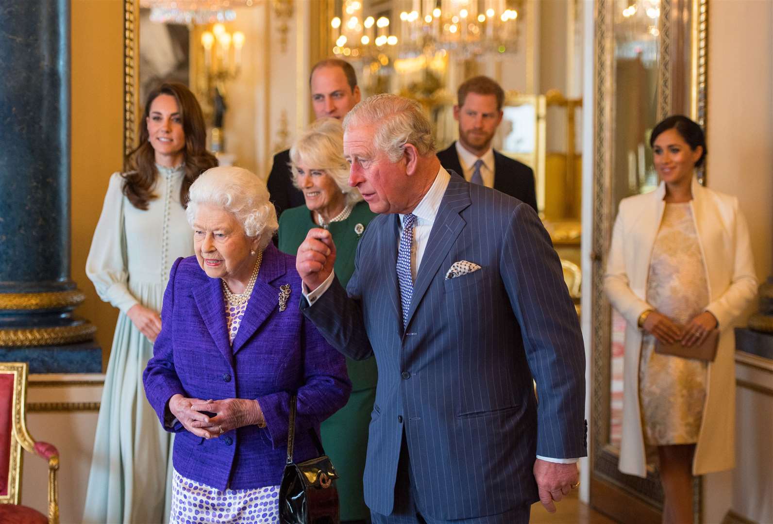 The Queen and the royal family (Dominic Lipinski/PA)