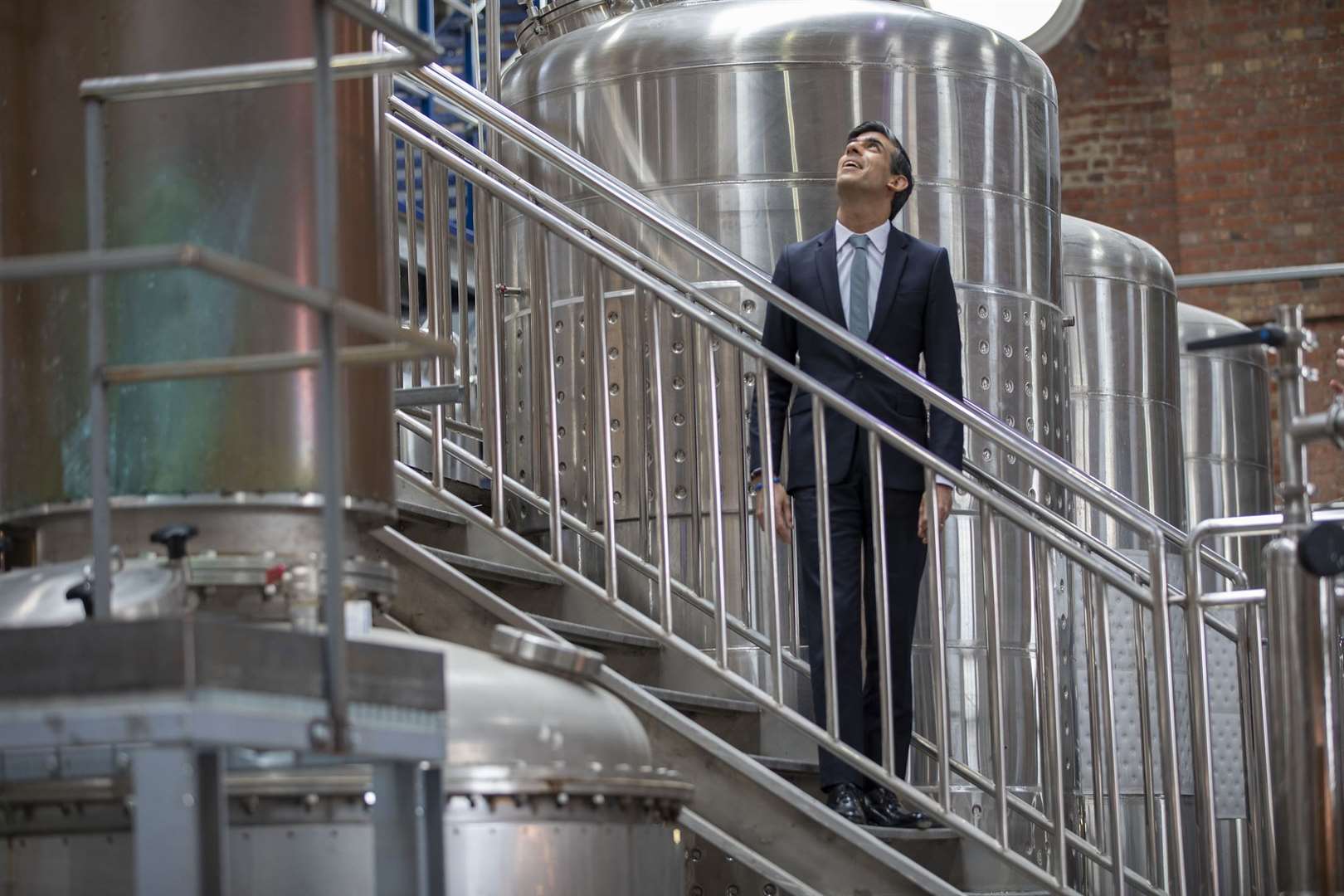 Chancellor Rishi Sunak visits the Copper Rivet distillery in Chatham. Picture: HM Treasury/Simon Walker