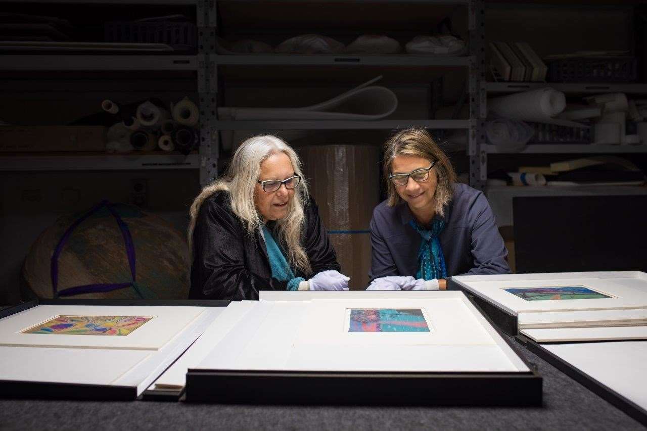 Kathleen Toomath, left, and Michelle Broun hope to find more artworks (Sam Proctor/PA)