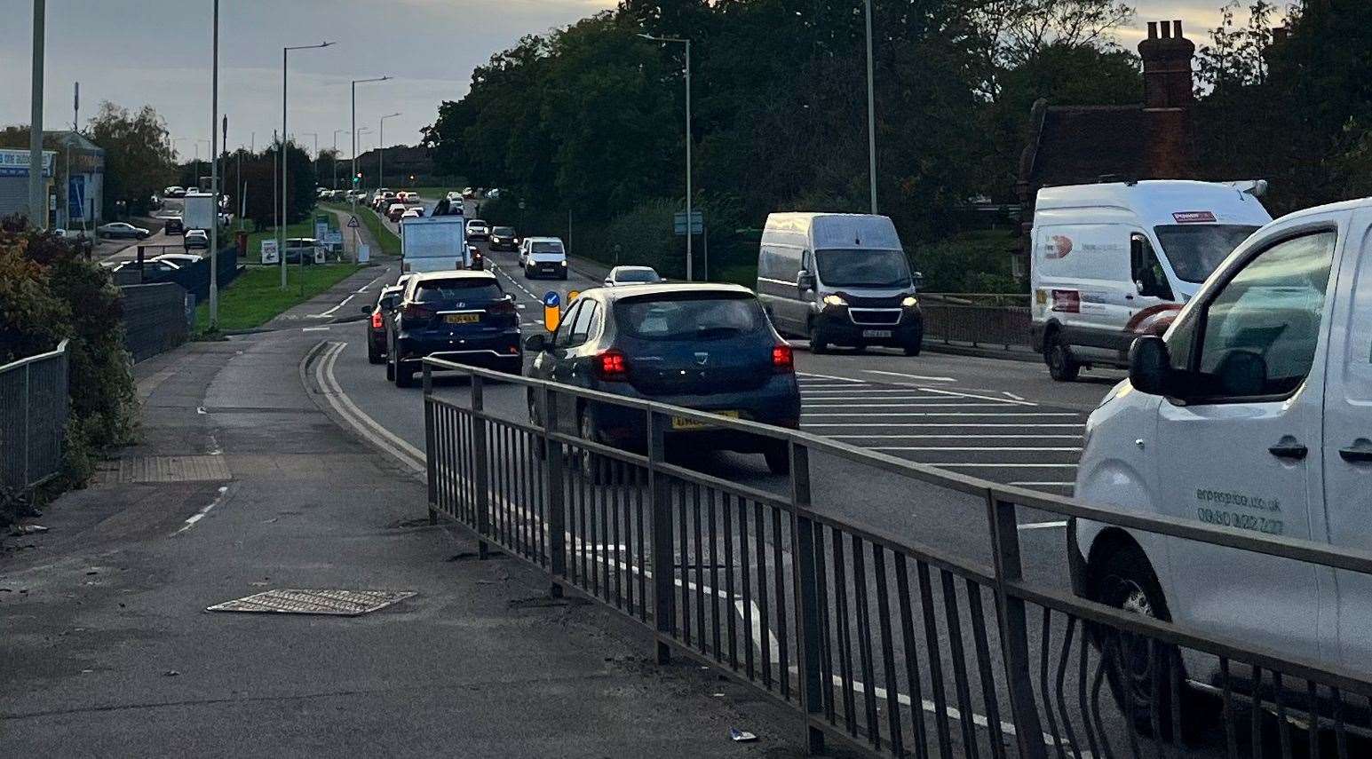 How Chart Road currently looks between the ‘Tank’ and Matalan roundabouts